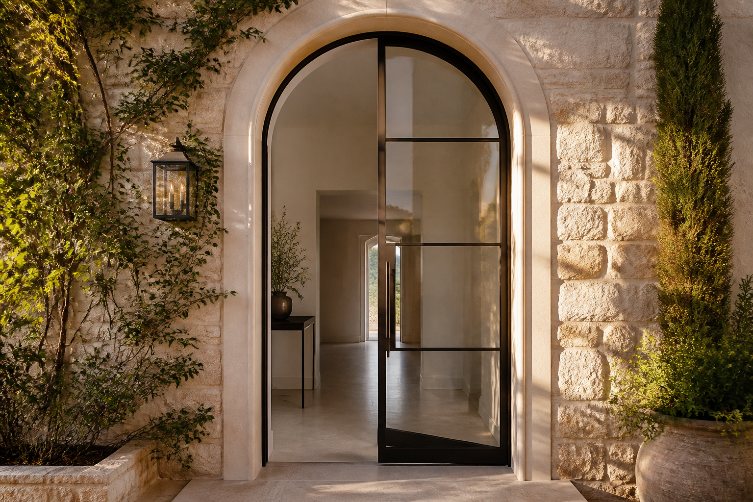 VLX 100 Arched / Custom Door in Los Angeles, CA | Juniper Windows & Doors - detail 3